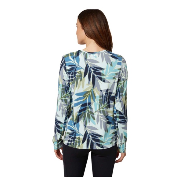 Hang Ten Sun Protection Tee SPF50 Zip Pocket Tropical Print Rash Guard T-shirt - Picture 4 of 10